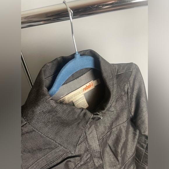 Parasuco Rebel-i Denim Jacket. Small. Black Metallic.Urban Wear. Only One Left! - Picture 3 of 4